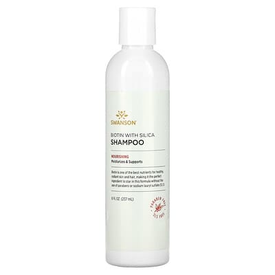 Swanson Vitamins шампунь с биотином и кремнеземом, 8 fl oz (237 ml)