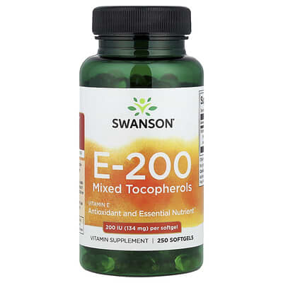 E-200 Mixed Tocopherols, 134 mg (200 IU), 250 Softgels