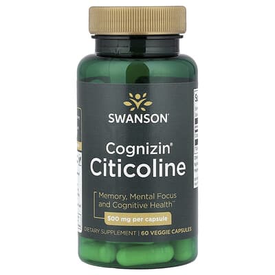 Cognizin® Citicoline, 60 вегетарианских капсул (500 mg на капсулу)