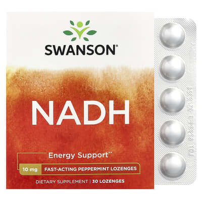 NADH, Peppermint, 10 mg, 30 Lozenges