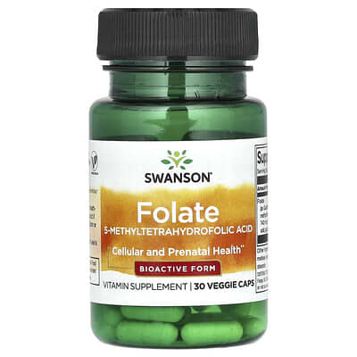 Folate, 30 Veggie Caps (680 mcg DFE per Capsule)