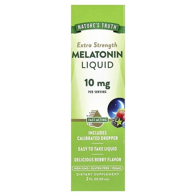 Nature's Truth жидкий мелатонин, ягоды, 2 fl oz (59 ml)