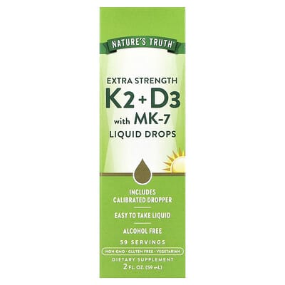 K2 + D3 with MK-7 Liquid Drops, 2 fl oz (59 ml)