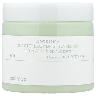 Очищающие диски для тела Celimax Ji Woo Gae, One Step Body Brightening Pad, 60 шт, 3.71 fl oz (110 ml)