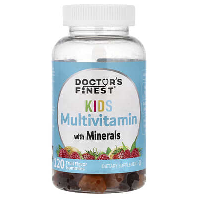 Детские мультивитаминные мармеладки Doctor's Finest с минералами и фруктами, 120 Gummies