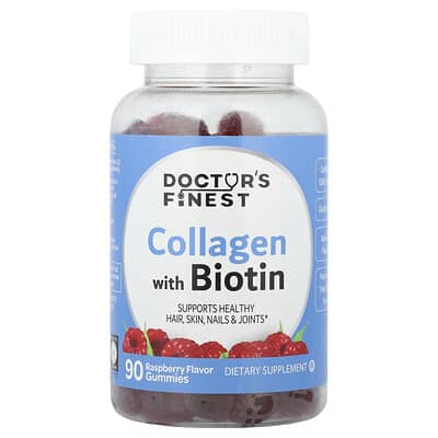 Желе Doctor's Finest Collagen With Biotin, Raspberry, 90 Gummies