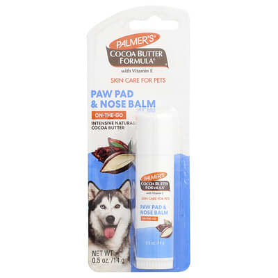 Palmer's for Pets Cocoa Butter Formula® с Vitamin E, бальзам для подушечек лап и носа, для животных, 0.5 oz (14 g)