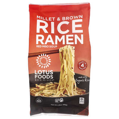 Millet & Brown Rice Ramen, Red Miso Soup, 2.8 oz (80 g)