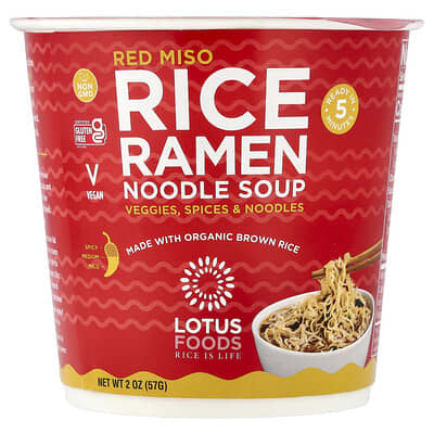 рисовая лапша рамен, Red Miso, 2 oz (57 g)