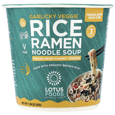 Суп-лапша Rice Ramen Noodle Soup, Garlicky Veggie