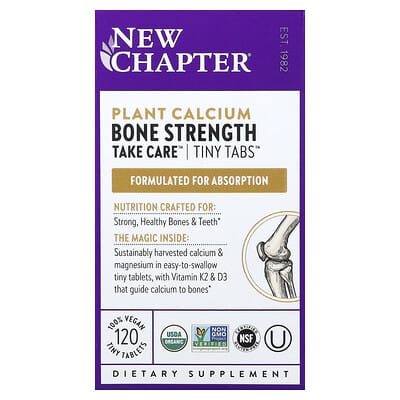 Растительный кальций New Chapter Bone Strength Take Care™, 120 веганских таблеток