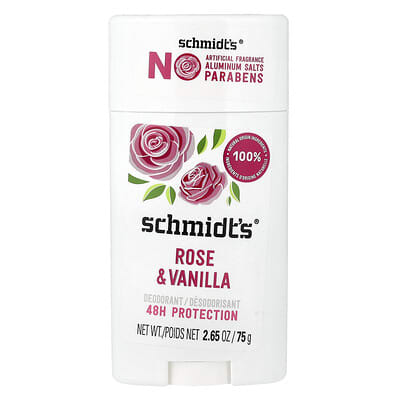 Deodorant, Rose & Vanilla, 2.65 oz (75 g)