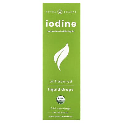 Iodine Liquid Drops, Unflavored, 2 fl oz (60 ml)