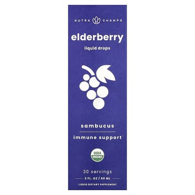Жидкие капли Elderberry Sambucus, 2 fl oz (60 ml)