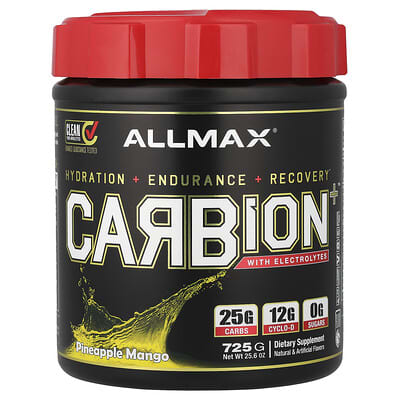 ALLMAX CARBION+™ с электролитами, ананас-манго, 25.6 oz (725 g)