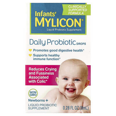 Mylicon Пробиотик в каплях для младенцев, Newborns+, 0.28 fl oz (8 ml)