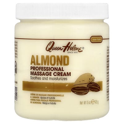 Queen Helene Профессиональный крем для массажа, Almond, 15 oz (425 g)