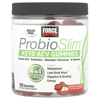 Пробиотик ProbioSlim®, жевательные конфеты Keto ACV, яблоко, 120 шт
