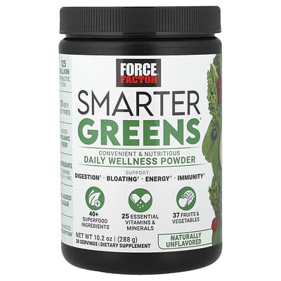 Порошок Smarter Greens®, Daily Wellness Powder, Naturally Unflavored, 10.2 oz (288 g)