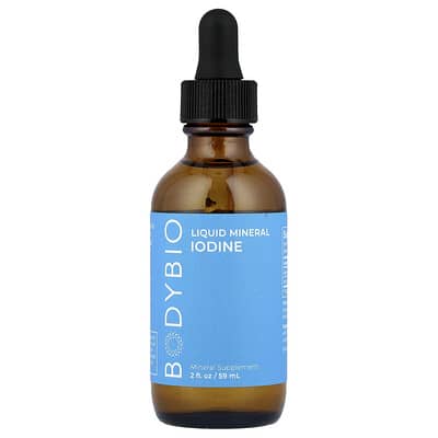 Жидкий минерал йода BodyBio Iodine Liquid Mineral, 2 fl oz (59 ml)