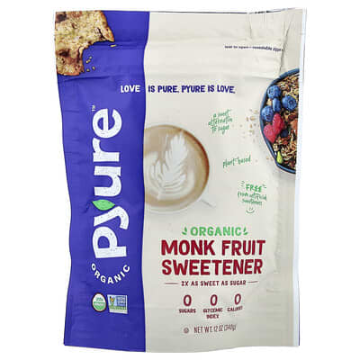 Organic Monk Fruit Sweetener, 12 oz (340 g)