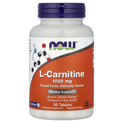 L-Carnitine, 1,000 mg, 50 таблеток