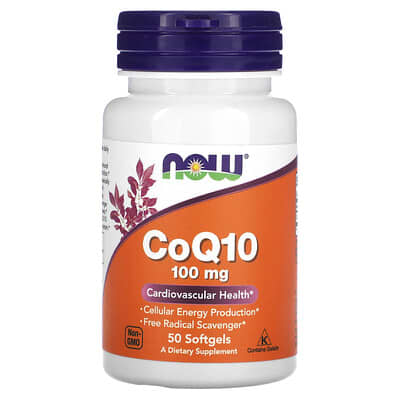 CoQ10, 100 mg, 50 мягких капсул