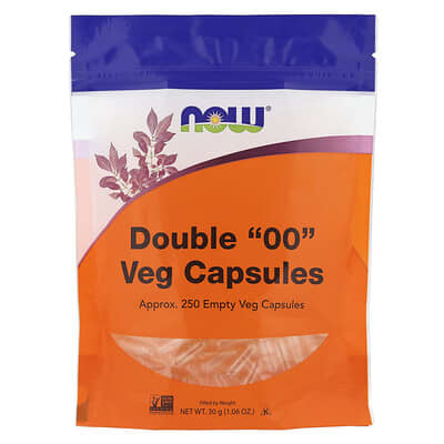 Double "00" Veg Capsules, Approx. 250 Empty Veg Capsules