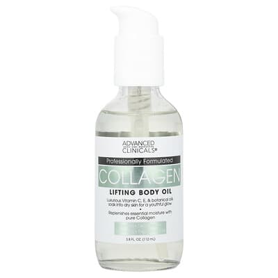 Advanced Clinicals коллагеновое масло для тела, 3.8 fl oz (112 ml)