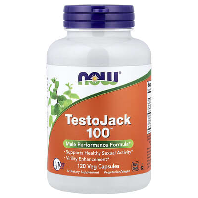 TestoJack 100™, 120 вегетарианских капсул