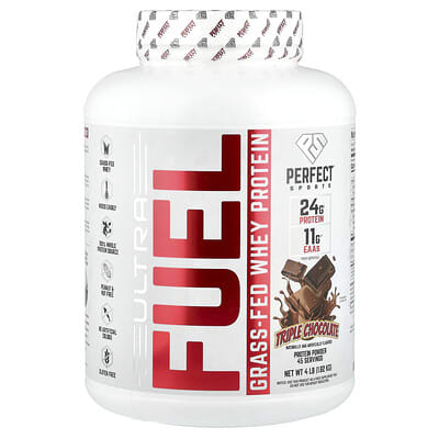 Сывороточный протеин PERFECT Sports Ultra Fuel, Grass-Fed Whey, Triple Chocolate, 4 lb (1.82 kg)