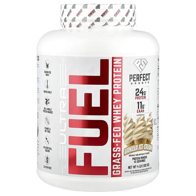 Ultra Fuel Сывороточный протеин Grass-Fed, Vanilla Ice Cream, 4 lb (1.82 kg)