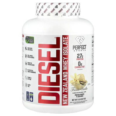 Diesel® Изолят сыворотки из Новой Зеландии, French Vanilla, 5 lb (2.27 kg)