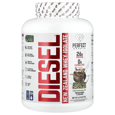 Сыворотка протеиновая Diesel®, New Zealand Whey Isolate, Triple Rich Chocolate, 5 lb (2.27 g)