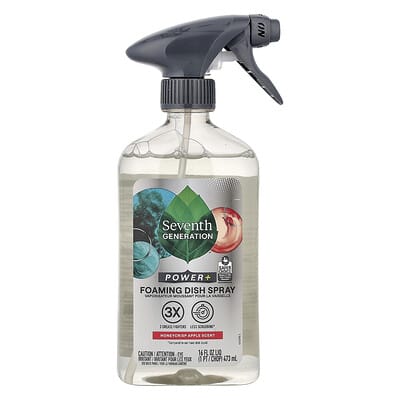 Спрей для мытья посуды Power+ Foaming, Honeycrisp Apple, 16 fl oz (473 ml)