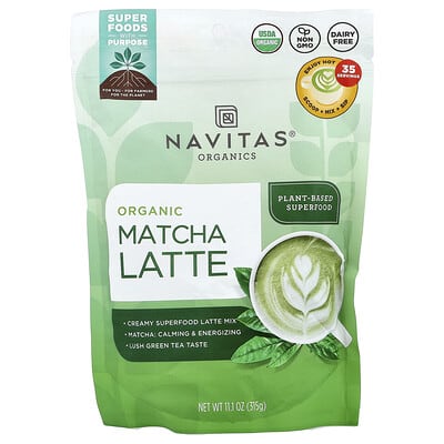 Матча латте Navitas Organics Organic, 11.1 oz (315 g)