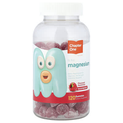 Chapter One, жевательные витамины с магнием, малина, 120 штук (50 mg per Gummy)