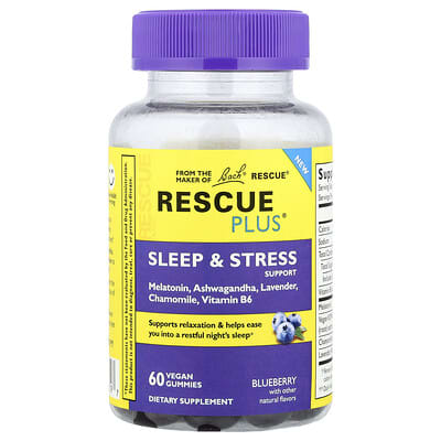 Bach Rescue Plus® жевательные витамины Blueberry 60 шт.