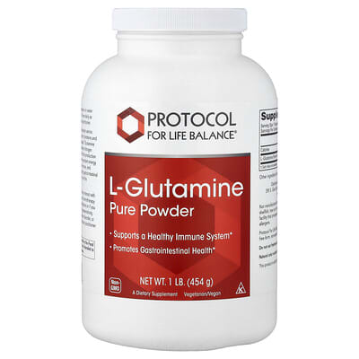 L-Glutamine чистый порошок, 1 lb (454 g)