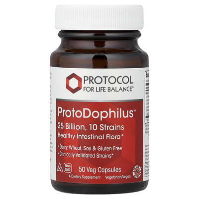 Пробиотик Protocol for Life Balance ProtoDophilus™, 25 Billion, 50 Veg Capsules