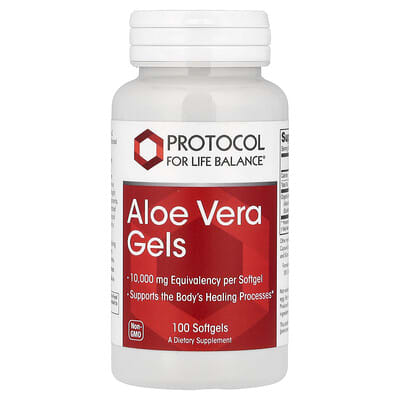 Гель Алоэ Вера Protocol for Life Balance, 10,000 mg, 100 мягких капсул