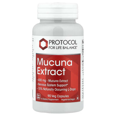 Экстракт Mucuna, 400 mg, 90 веганских капсул