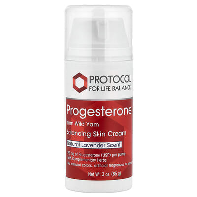 Балансирующий крем для тела Progesterone From Wild Yam, Natural Lavender, 3 oz (85 g)
