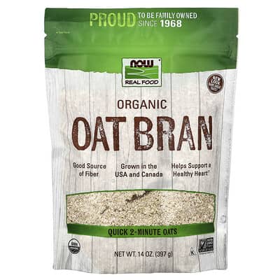 Натуральный органический овсяный отруби, 14 oz (397 g)