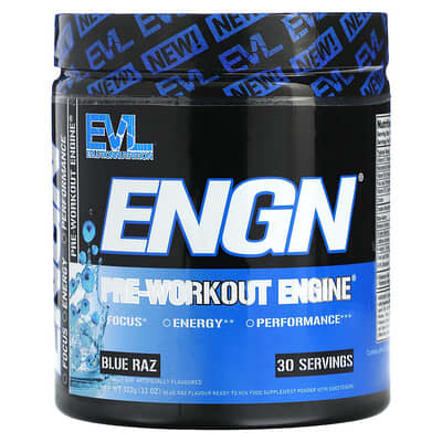 EVLution Nutrition ENGN предтренировочный комплекс, Blue Raz, 11 oz (312 g)