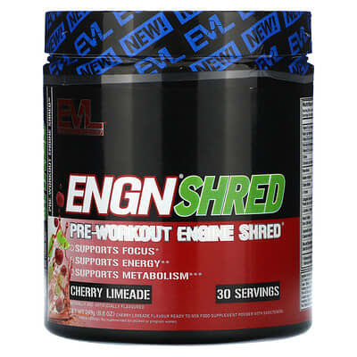 EVLution Nutrition ENGN Shred предтренировочный комплекс, Cherry Limeade, 8.8 oz (249 g)