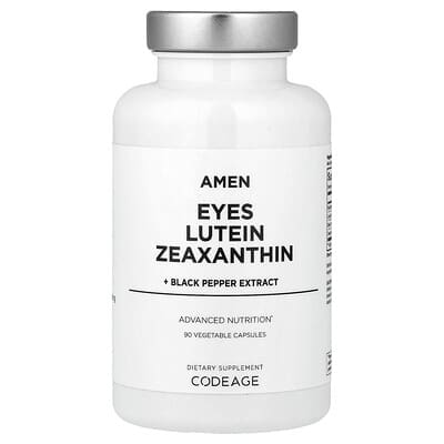 Amen, Eyes, Lutein, Zeaxanthin + Black Pepper Extract, 90 вегетарианских капсул