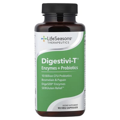 Digestivi-T®, ферменты + пробиотики, 90 веганских капсул