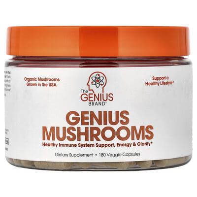 Genius Mushrooms, 180 вегетарианских капсул