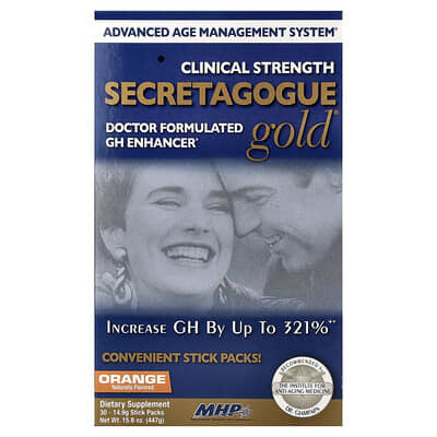 Secretagogue-Gold®, апельсин, 30 стик-паков, 0.53 oz (14.9 g) каждый